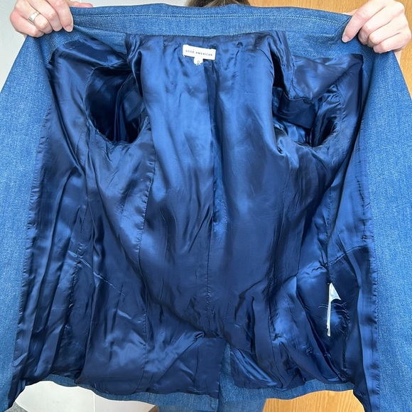 Good American Denim Blazer in True Blue Classic Business Minimalist 2 - Picture 13 of 17
